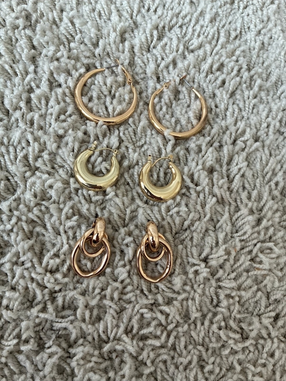 Target Gold-Tone Mixed Hoop and Link Earring Set